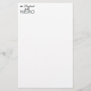 Min Boyvän är min Hero Digital Camouflage Brevpapper