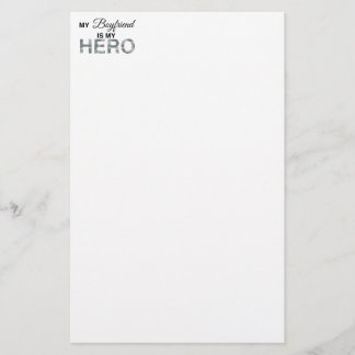 Min Boyvän är min Hero Digital Camouflage Brevpapper