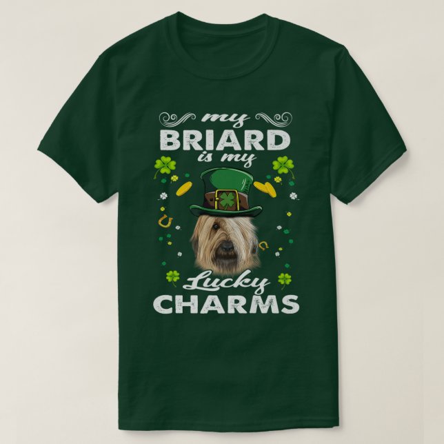 Min Briard är min Hund St patricks day T Shirt (Design framsida)