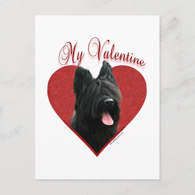 Min Briard Valentine Helg Vykort (Framsida)