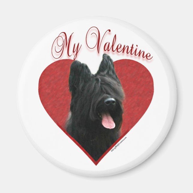 Min Briard Valentine Magnet (Framsidan)