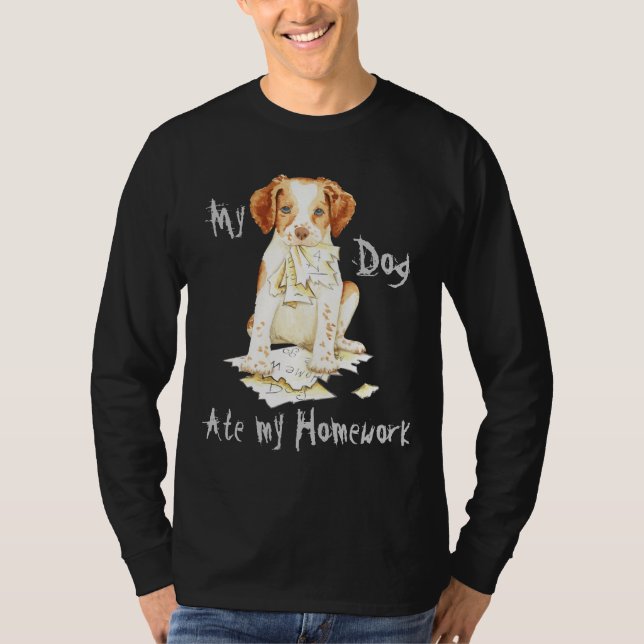 Min Brittany Ate Min hemläxa Tee Shirt (Framsida)