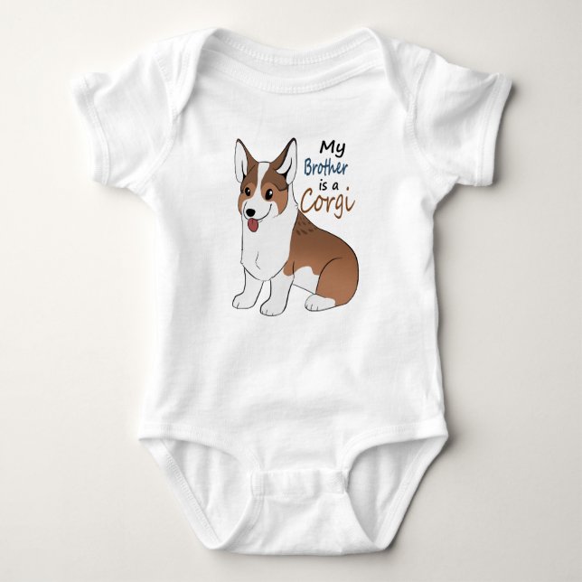 Min broder är en Sabiel Corgi T Shirt (Framsida)