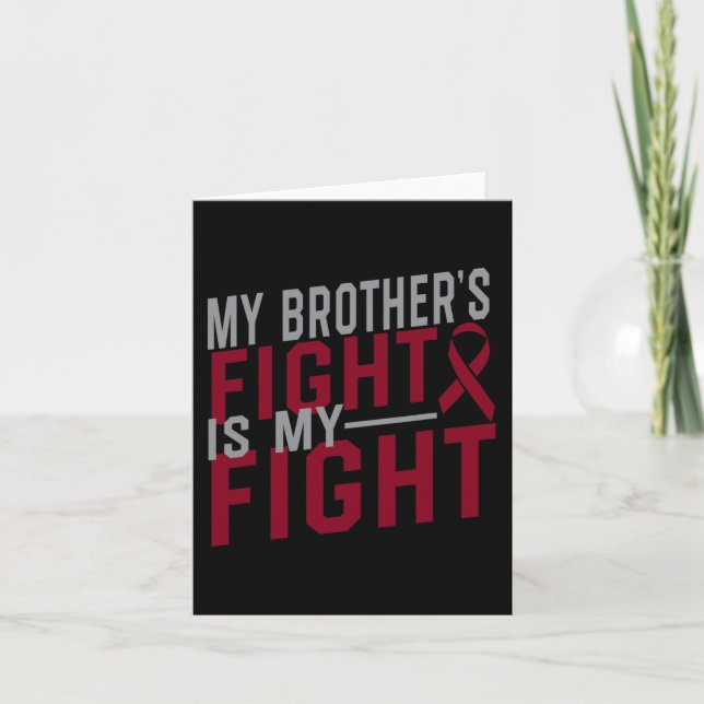 Min broderns kamp är min "Fight Sickle Cell Anemia Kort (Framsida)