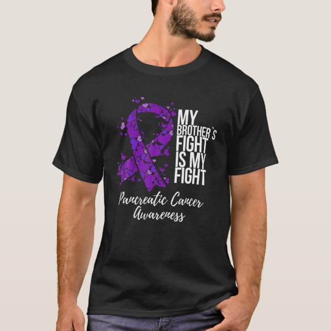 Min bröders kamp är min kamp mot pankreascancer A T Shirt (Framsida)