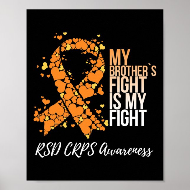 Min broders kamp är min medvetenhet om RSD Crps Poster (Framsidan)