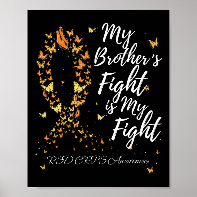 Min broders kamp är min medvetenhet om RSD Crps Poster (Framsidan)
