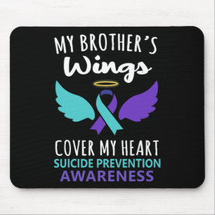 Min broders Vingar täcker hjärtsuicide Awareness R Musmatta