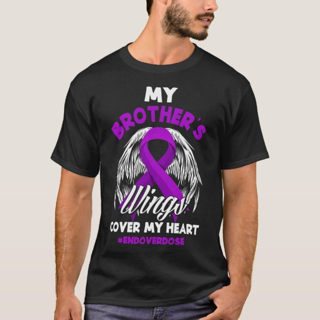 Min broders Vingar täcker mitt hjärt - slut överdo T Shirt (Framsida)