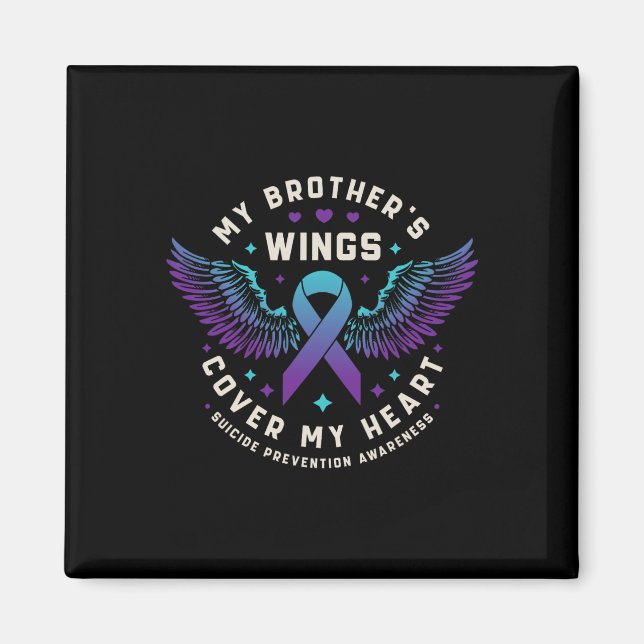 Min bröders Vingar täcker mitt hjärtstillestånd Pr Magnet (Framsidan)