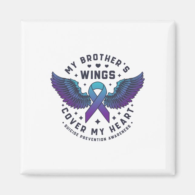 Min bröders Vingar täcker mitt hjärtstillestånd Pr Magnet (Framsidan)