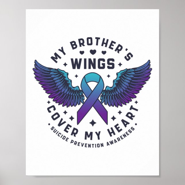 Min bröders Vingar täcker mitt hjärtstillestånd Pr Poster (Framsidan)