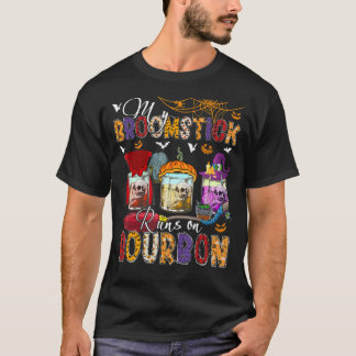 Min broomstick Springa på Bourbon Three Horror Bou T Shirt
