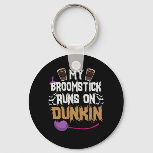 Min Broomstick Springa på Dunkin Funny Halloween W Nyckelring