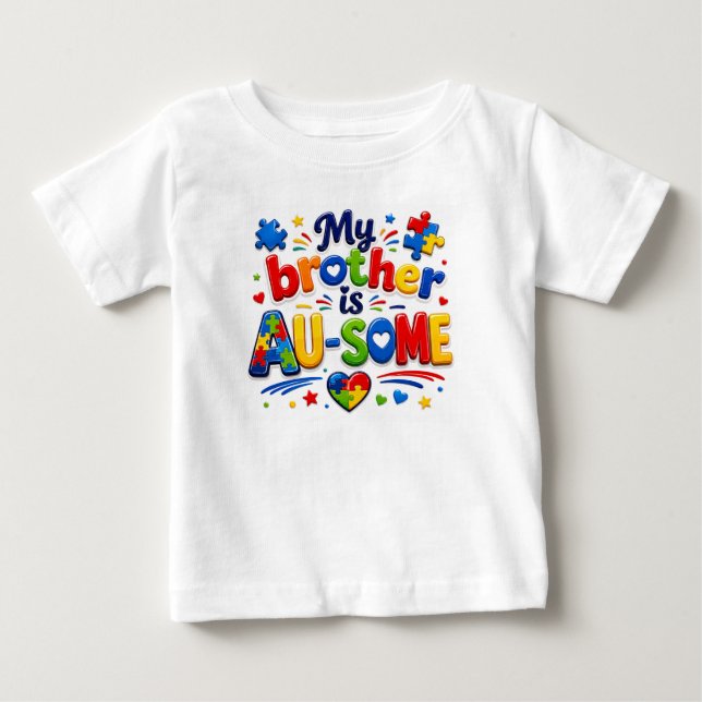 Min bror är AU-SOME Barn T-shirt (Framsida)