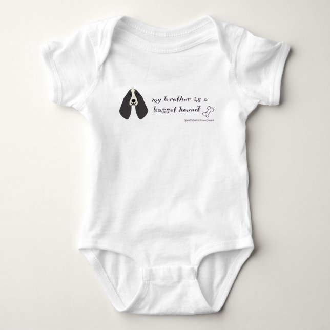 Min bror är en Basset Hound T Shirt (Framsida)