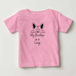 'Min bror är en Corgi' Lekfull familj som älskar h T Shirt
