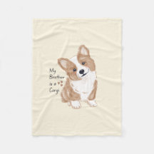 'Min bror är en Corgi' Lekfull hund varm kräm