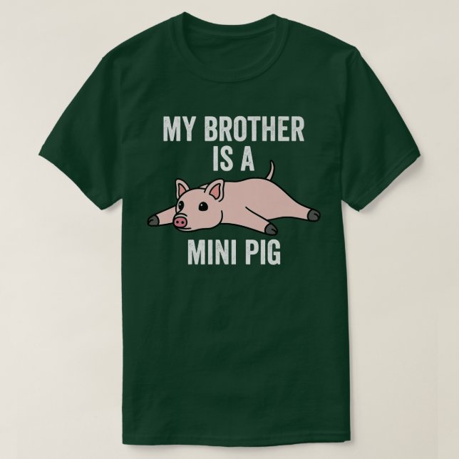 Min bror är en mini Gris Pet Premium T Shirt (Design framsida)