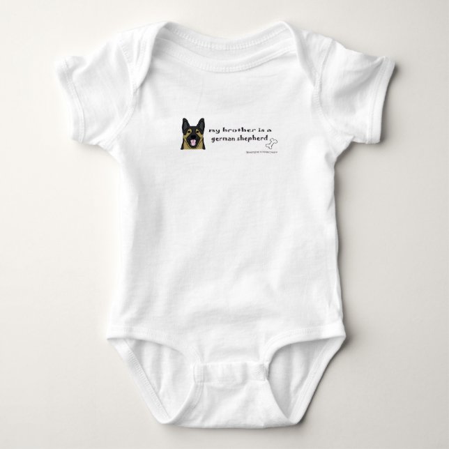 Min bror är en tysk herdehund t shirt (Framsida)