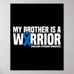 Min bror är en Warrior Angelman Syndrome Awarenes Poster