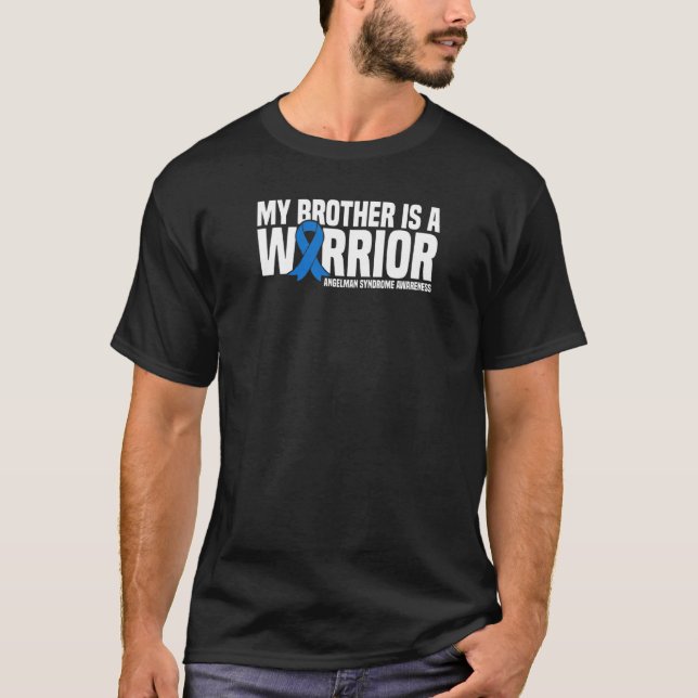 Min bror är en Warrior Angelman Syndrome Awarenes T Shirt (Framsida)