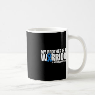 Min bror är en Warrior Blue Ribbon Alopecia Medvet Kaffemugg