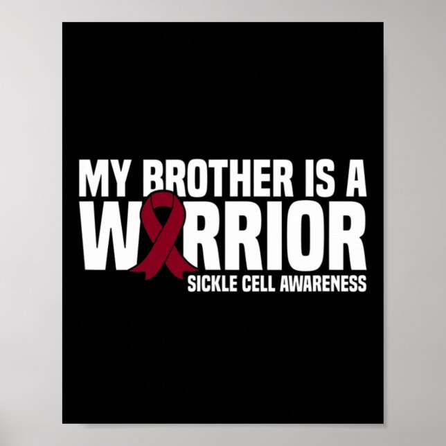 Min bror är en Warrior Sickle Cell Awareness Poster (Framsidan)