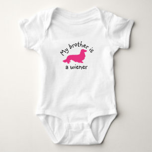 Min bror är en wiener långhårig dachshund outfit t shirt