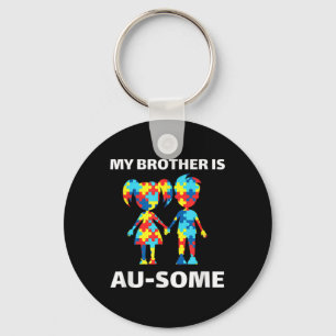 Min bror är Fantastisk Autism Awareness Syskon Au Nyckelring
