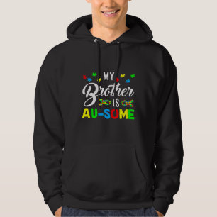 Min bror är Fantastisk Puzzle Biet Autism Awarenes Hoodie