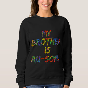 Min bror är lite Autism Awareness Paint Puzzl T Shirt