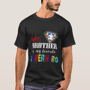 Min bror är min favoritsuperhjälte Autism Awarene T Shirt