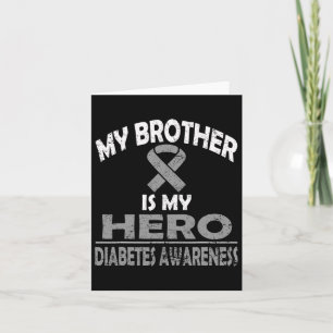 Min bror är min Hero Diabetes Awareness T Shirt Kort
