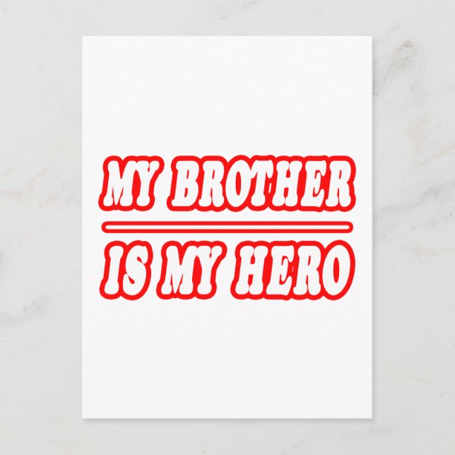 Min bror är min Hero Vykort (Framsida)