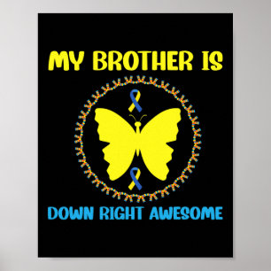 Min bror är nere Höger Fantastisk nere Syndrome Aw Poster