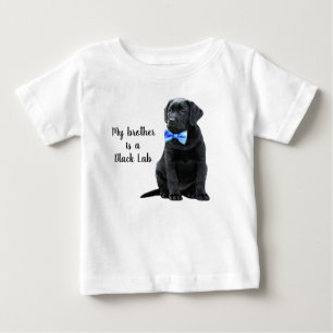 Min bror är Svart lab - Black Labour Puppy Boy T Shirt