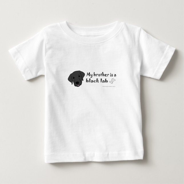 Min bror är svart lab t-shirt (Framsida)