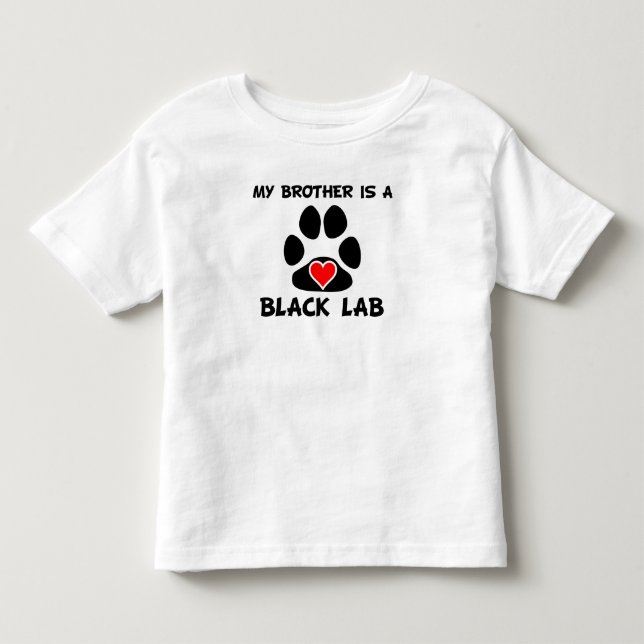 Min bror är Svart lab Tee Shirt (Framsida)
