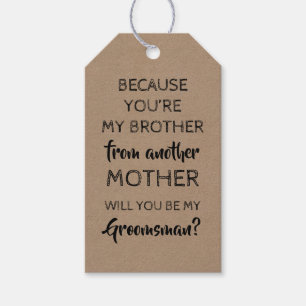 Min bror - Cheerful och Nice Groomsman Frieri Presentetikett