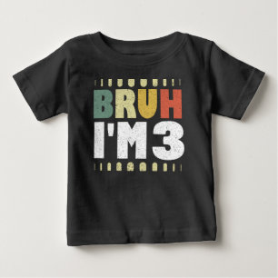 Min bror jag är 3 3-års födelsedag Vintage rolig f T Shirt