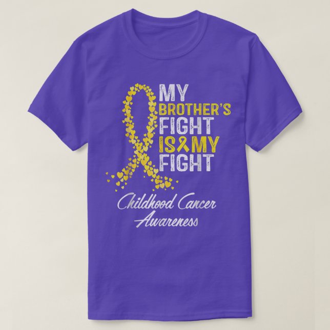 Min bror kämpar mot barncancer. t shirt (Design framsida)