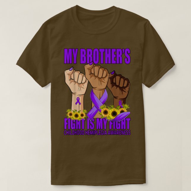 Min bror kämpar mot min barndom Hemiplegi T Shirt (Design framsida)