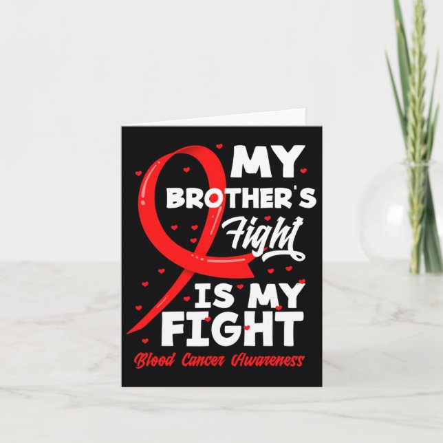 Min bror kämpar mot min blodcancer.. kort (Framsida)