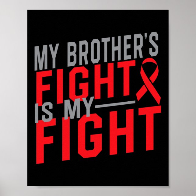 Min bror kämpar mot min blodscancer. poster (Framsidan)