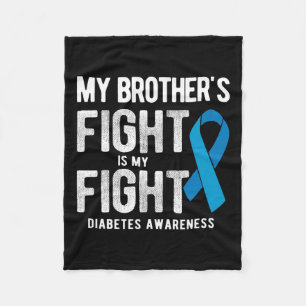 Min bror kämpar mot min kamp mot diabetesmedvetenh fleecefilt