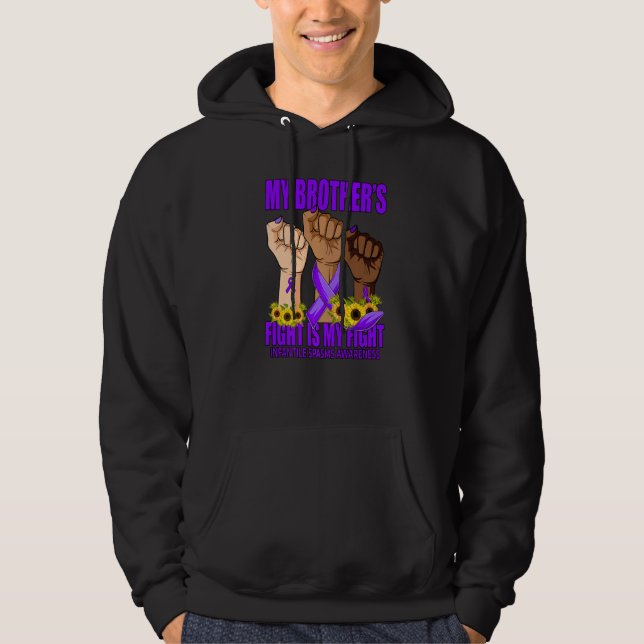 Min bror kämpar mot mitt barnbarn. hoodie (Framsida)