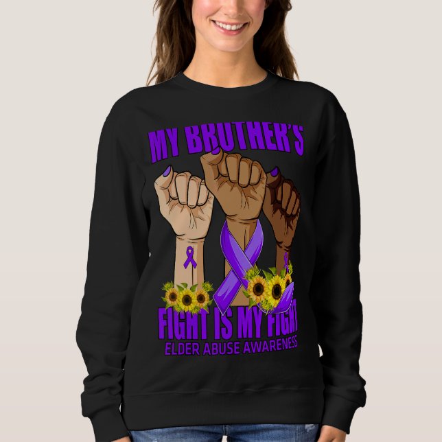 Min bror kämpar mot övergrepp mot äldre. t shirt (Framsida)