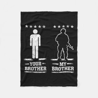Min bror militär stolthet USA patriotisk Fleecefilt