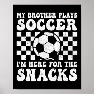 Min bror spelar fotboll rolig fotboll syster bror poster